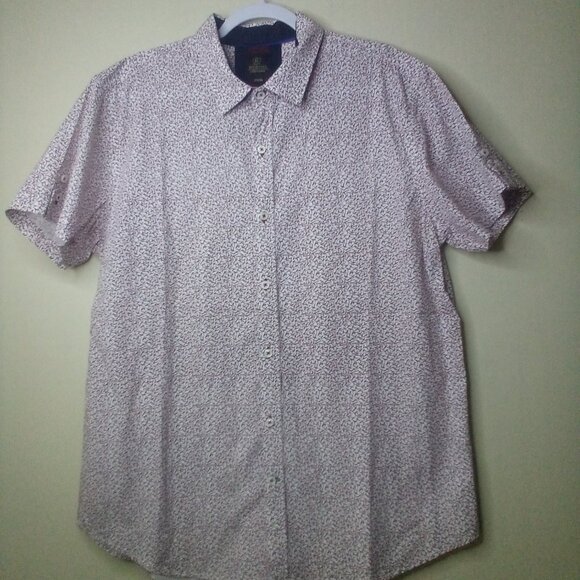 Bobois Collection Shirt Men XXL Button Up European Style Short Sleeve Pattern - Picture 1 of 16